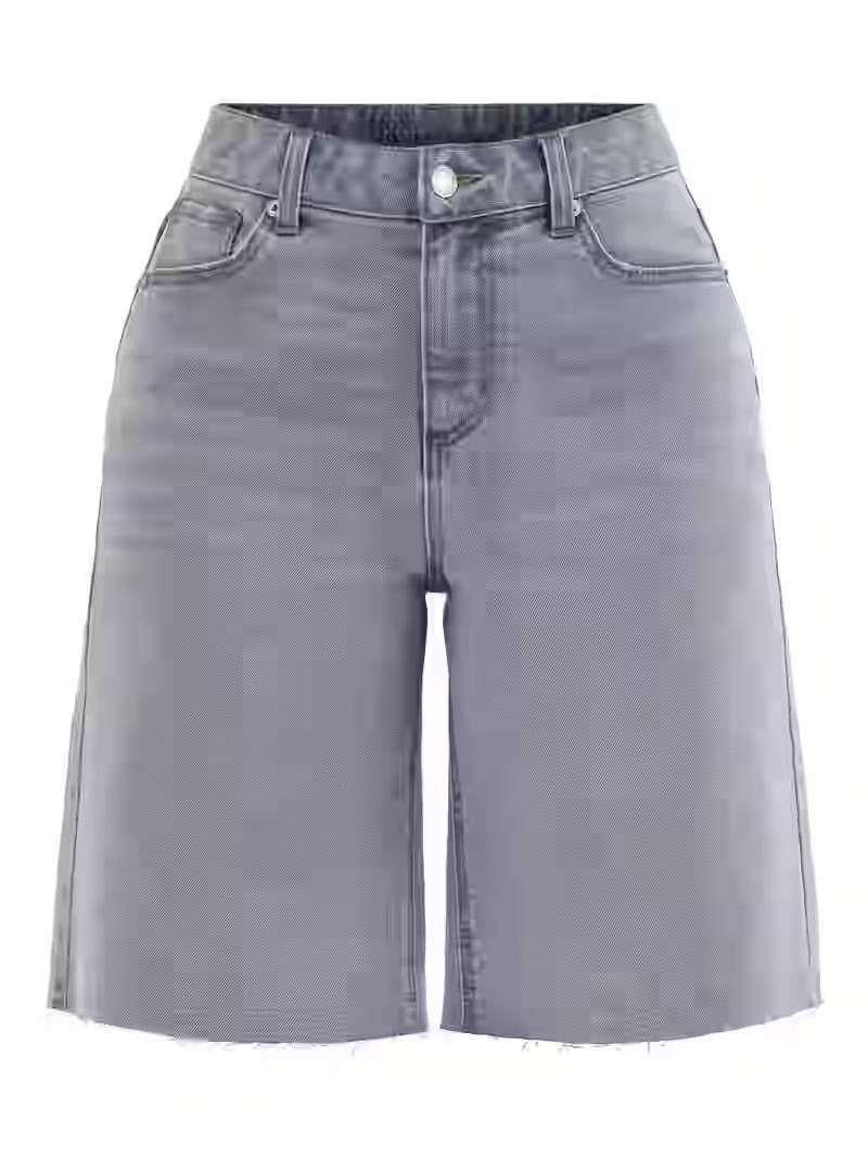 No Boundaries Denim Fray Jorts, Women's and Women's Plus | Walmart (US)