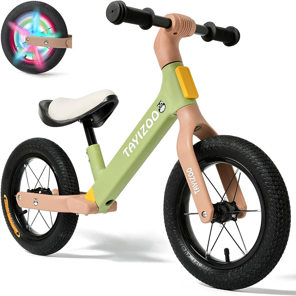 Tayizoo Toddler Balance Bike for 2 Year Old,12In Rubber Inflatable Glowing Wheels Nylon Frame, Ag... | Amazon (US)
