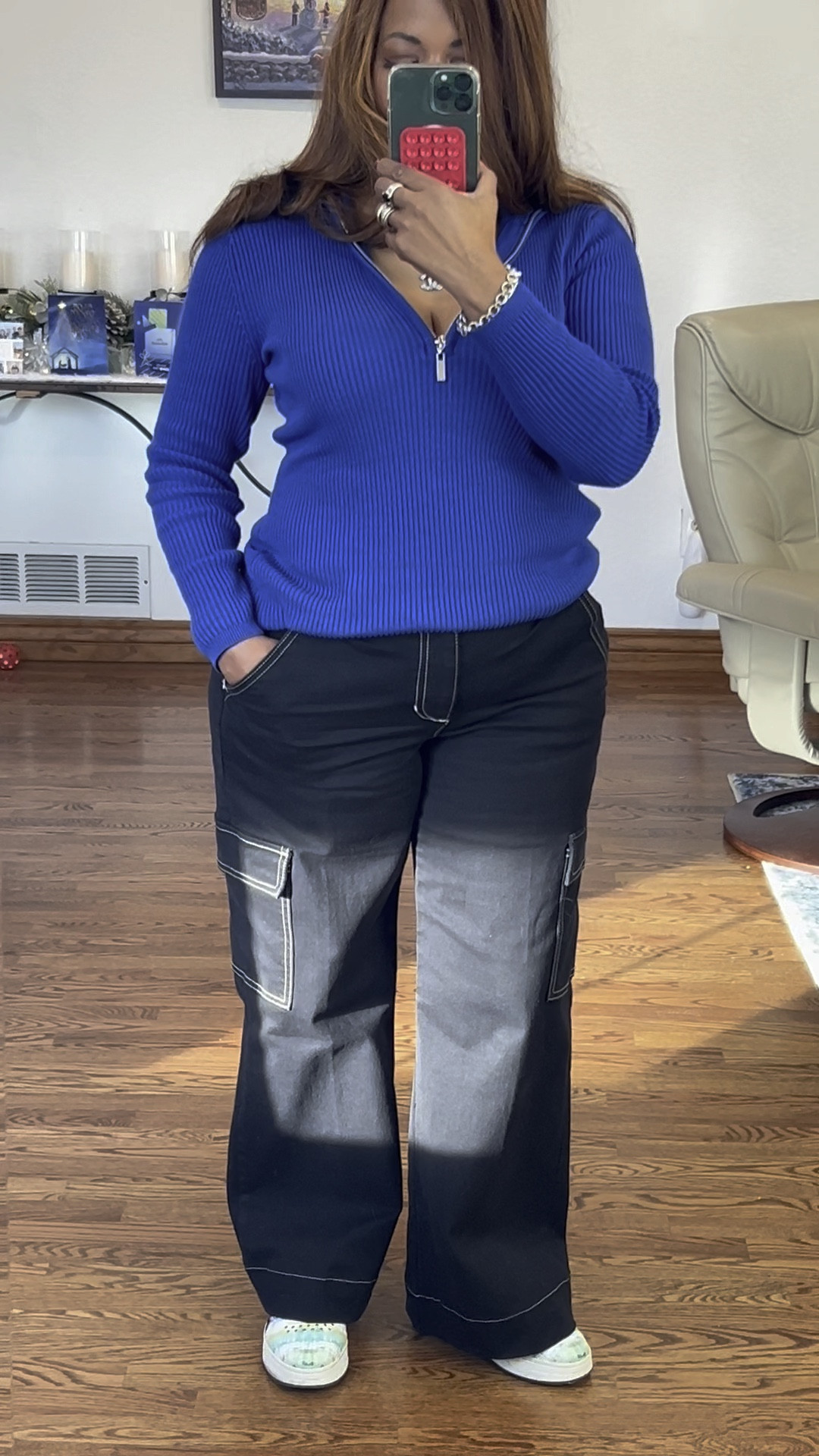 We got these black cargos back from the tailor and I was ecstatic! They wear so well. The touches are perfect. And POCKETS! If you see me in these drop the secret word  

#LTKstyletip #LTKover40 #LTKVideo