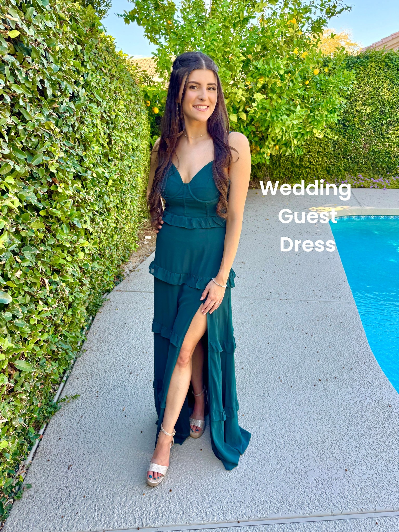 Our daughter in town for a wedding wearing this gorgeous dress. I steamed it out for her and loved the fabric. Beautiful color. 

#LTKdayinmylife #LTKmomlife #LTKWedding