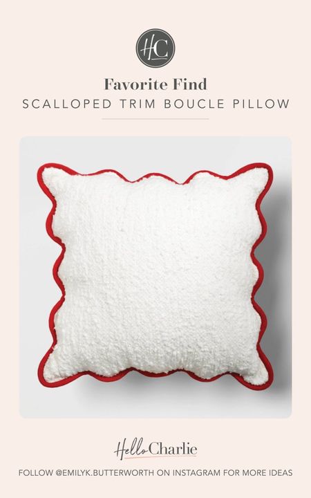 How fun is this scalloped edge boucle pillow for the holidays?! I love it as your base styling layer - then add in some fun holiday patterned pillows ❤️ there is a green edge version too! 


#LTKhome #LTKSeasonal #LTKHoliday