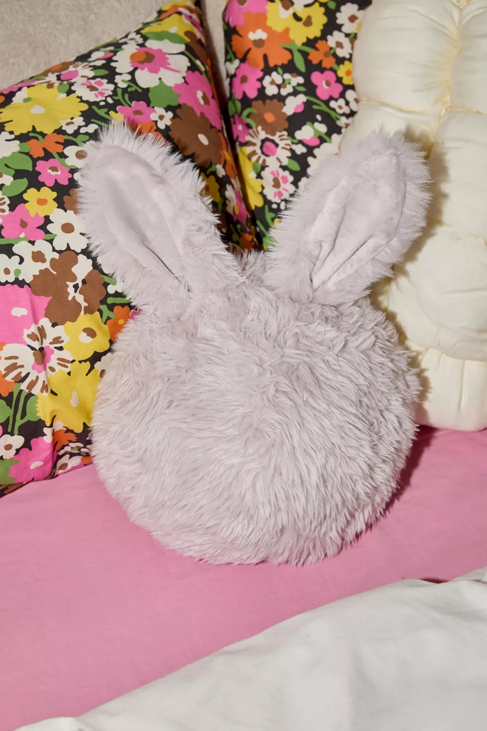 Animal Ears Faux Fur Throw Pillow | Urban Outfitters (US and RoW)