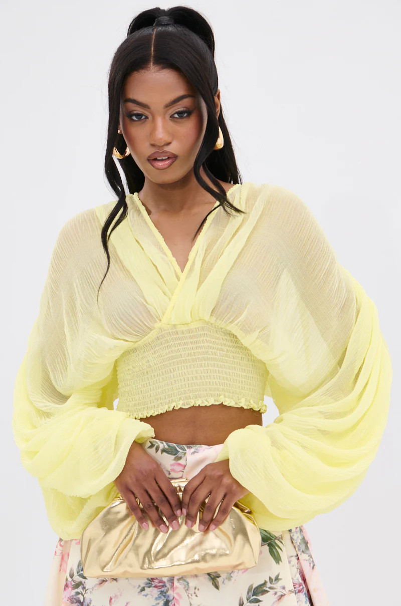 DIVINE RIGHT LONG SLEEVE BLOUSE TOP | AKIRA