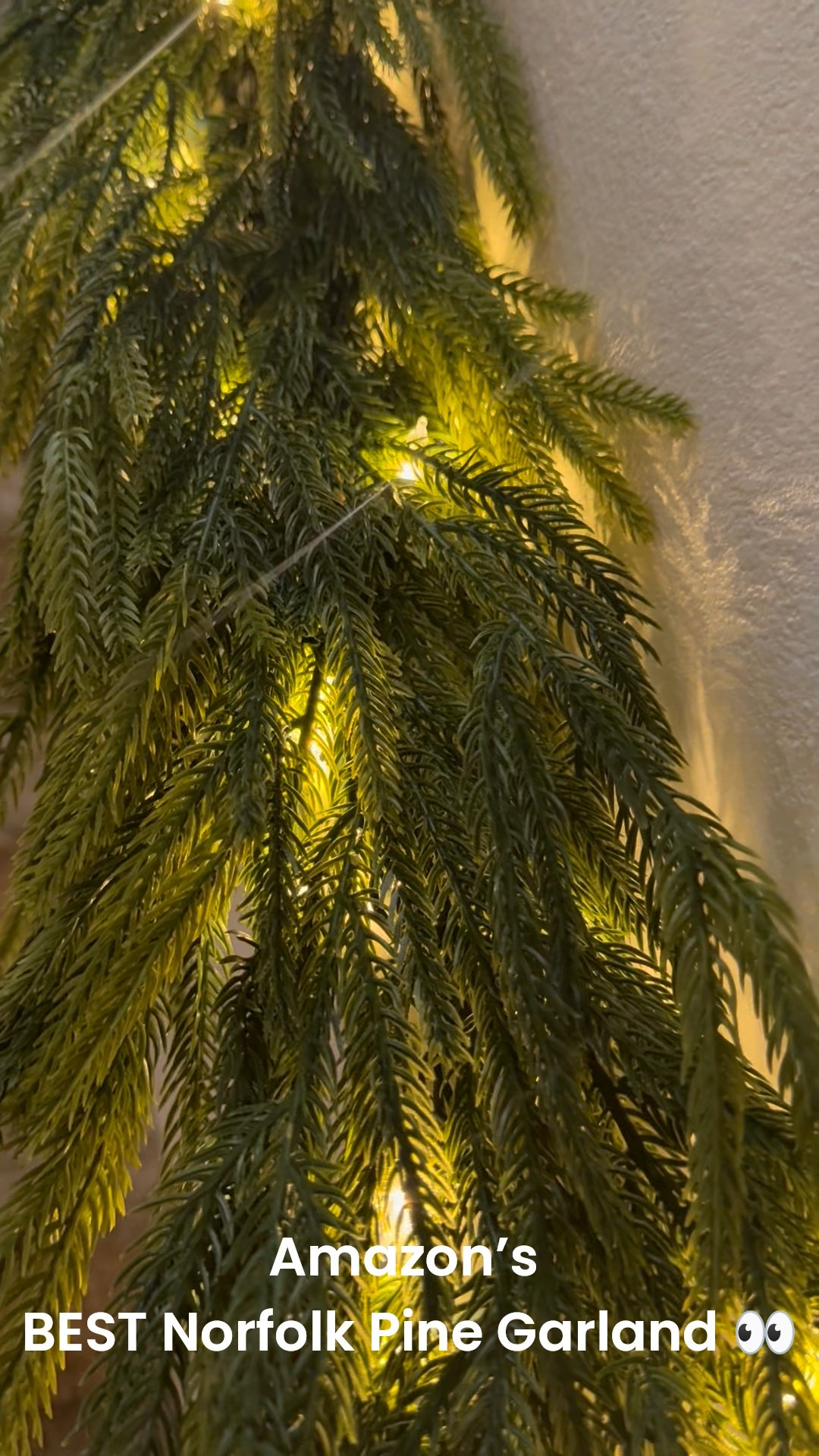 OBSESSED. 🤍
These are the 9ft Norfolk Pine garlands I wrapped all the way up my staircase — they’re insanely full and fluffy on their own. No doubling, no fillers… just that real-touch luxe look. ✨🌲
I added my own warm lights (garland comes plain), and I used two garlands for my full staircase. #GarlandDecor
#StaircaseDecor #WinterFavorites2025
#CozyChristmas #NorfolkPine 


#LTKHoliday #LTKHome #LTKSeasonal