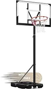 WIN.MAX Basketball Hoop Outdoor 3.8-10ft Adjustable Height, 44inch Backboard, Swimming Pool Baske... | Amazon (US)