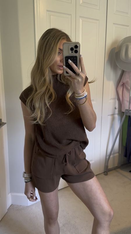 Women's Two Piece Outfits Knit Sweater Set Solid Pullover Tops and Elastic Waist Short Pants Lounge Sets. Wearing size small in brown. Free people dupe. #amazon #amzonfinds #amazonmusthaves #amazonvirtualtryon #amazonfavorites #amazonfashion #founditonamazon #founditonamazonfashion 

#LTKfindsunder50 #LTKVideo #LTKsalealert