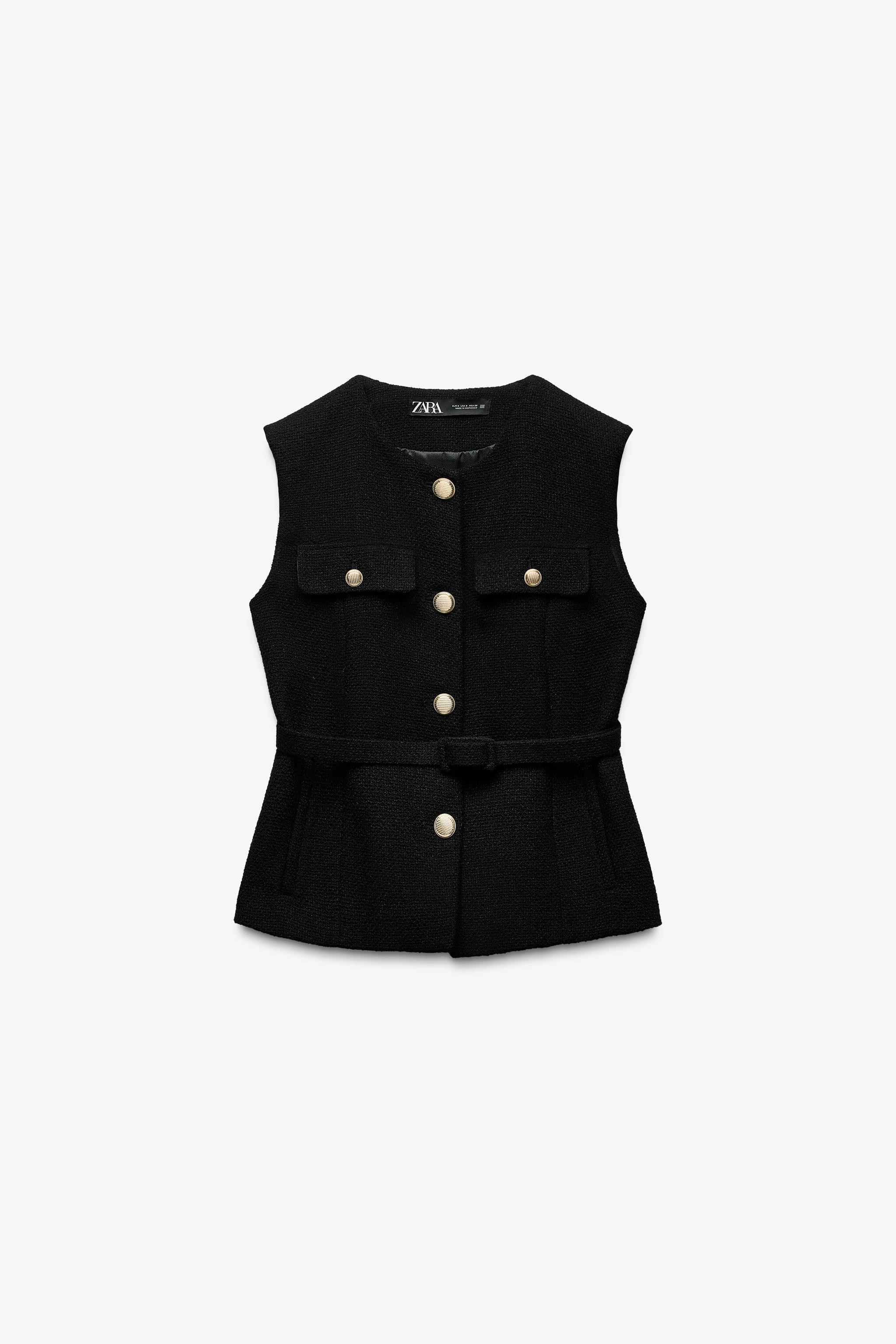 STRUCTURED BELTED VEST | Zara US