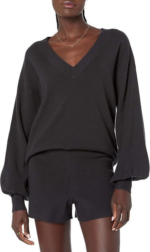 The Drop Women's Mia Bell-Sleeve Deep V-Neck Supersoft Sweater | Amazon (US)