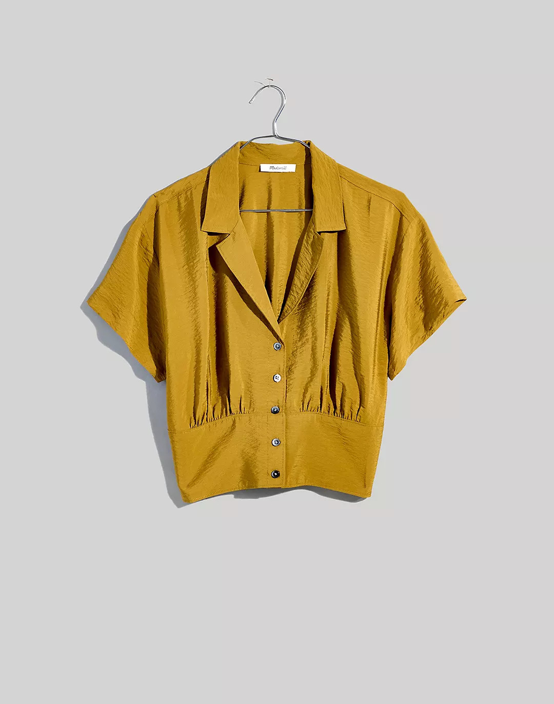 Drapey Banded-Bottom Button-Down Top | Madewell