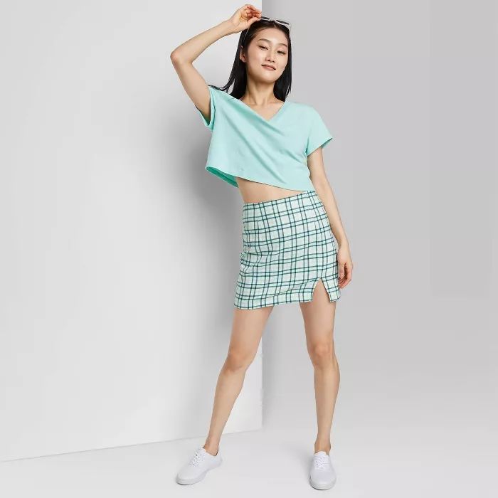Women's Notch Front A-Line Mini Skirt - Wild Fable™ | Target