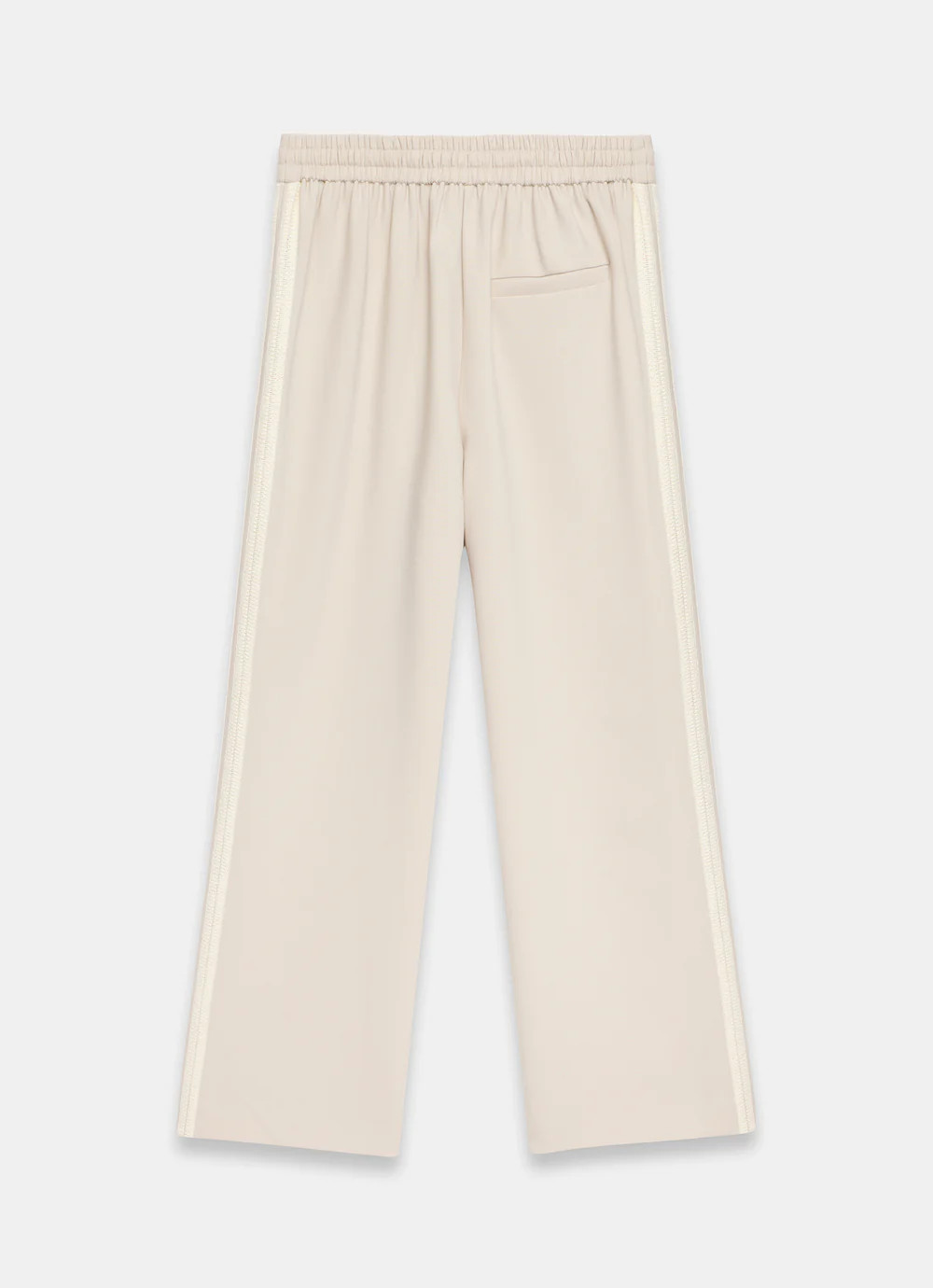 Neutral Crochet Side Stripe Wide Joggers | Mint Velvet