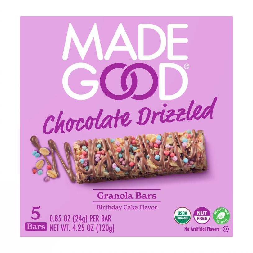 MadeGood Chocolate Dipped Granola Bar Birthday Cake - 4.2oz | Target