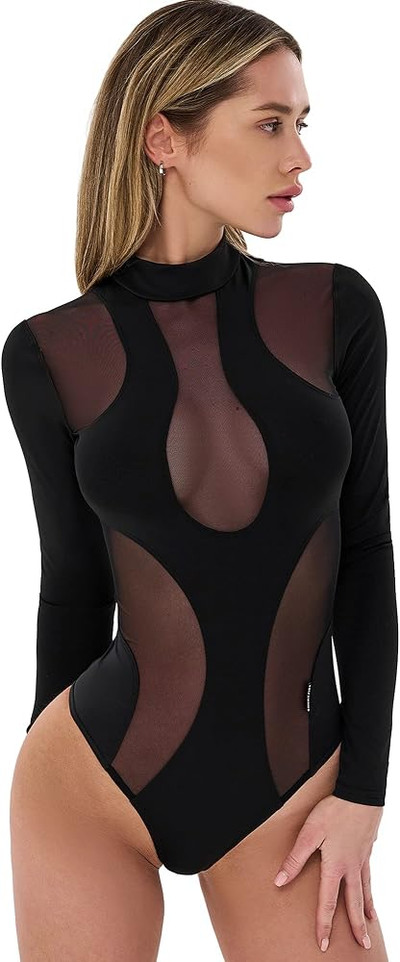 Bona Fide Sexy One Piece Bathing Suit for Women - Black One Piece Swimsuits for Women - Monokini