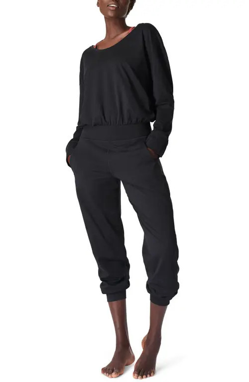Sweaty Betty Gary Long Sleeve Jumpsuit in Black at Nordstrom, Size X-Small | Nordstrom