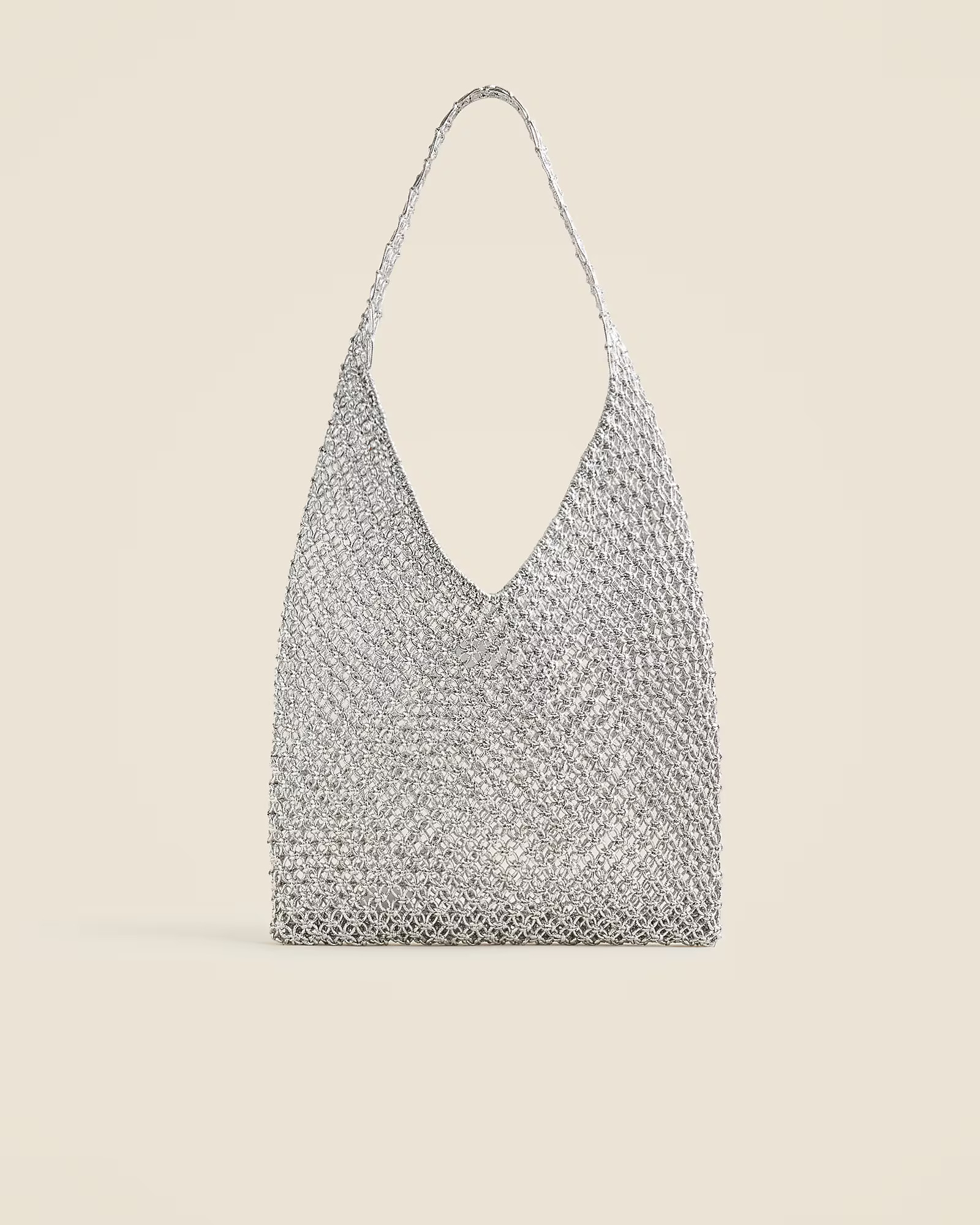 Handwoven metallic shoulder tote with Lurex® metallic threads | J. Crew US