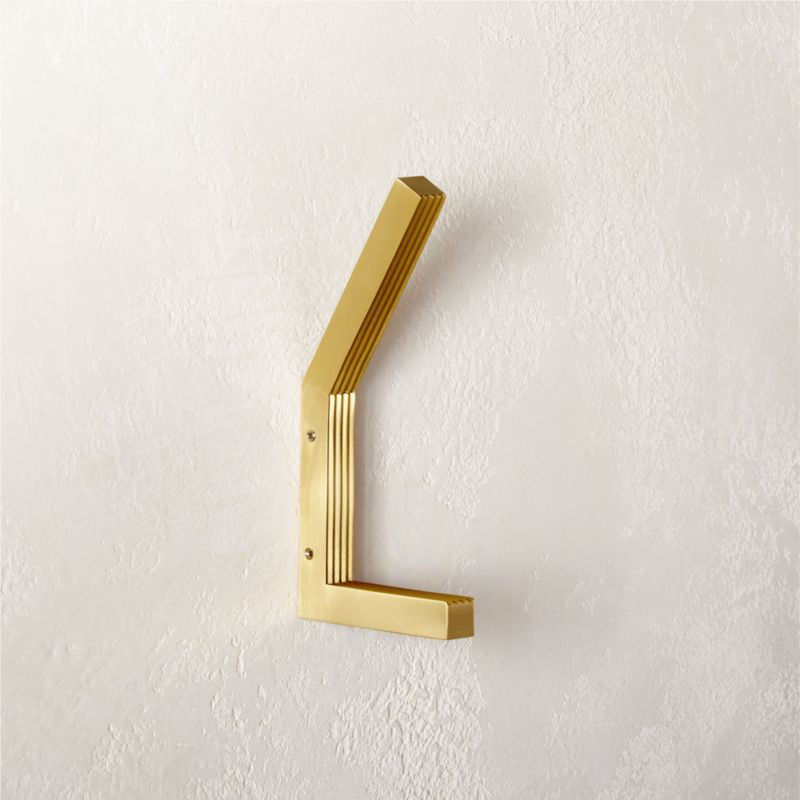 Cody Brushed Brass Hook + Reviews | CB2 | CB2