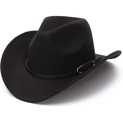 GEMVIE Cowboy Hat for Men Women Classic Roll Up Brim Fedora Cowgirl Hat… | Amazon (US)