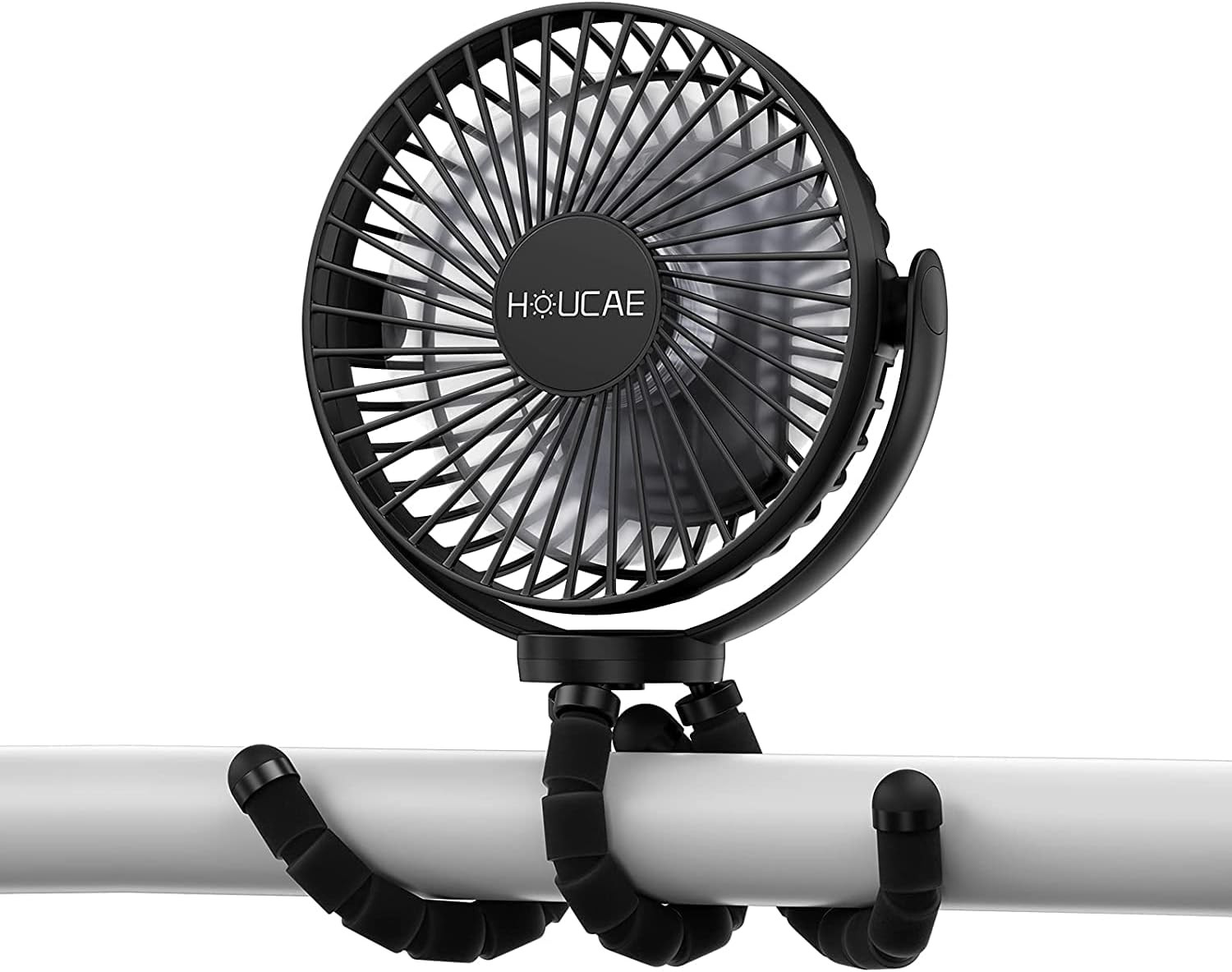 HOUCAE Stroller Fan Flexible Tripod on Fan with Ultra Quiet, 3 Speed, Portable Handheld USB Clip ... | Amazon (US)