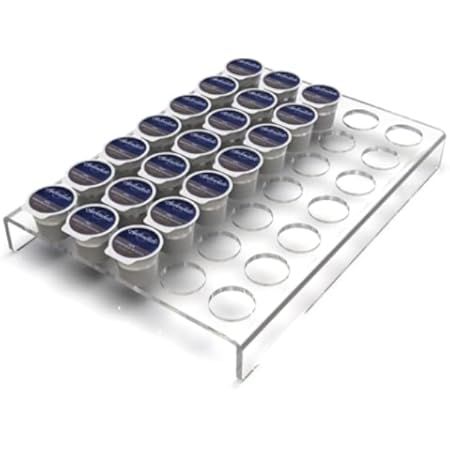 XIAOMANSHANGWU Coffee Pod Holder Organizer Tray,Clear Acrylic Coffee Pod Organizer for 42 Nespresso  | Amazon (US)