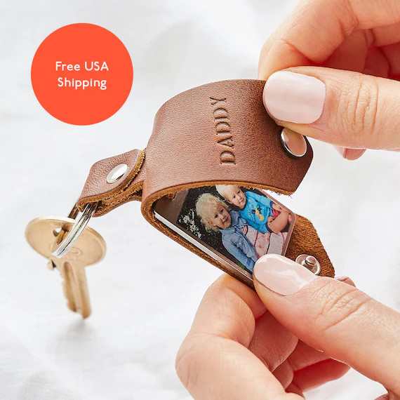 Personalised Photo Keyring Gift  with Leather Case + Initials - Handmade Christmas / Stocking Fil... | Etsy (US)