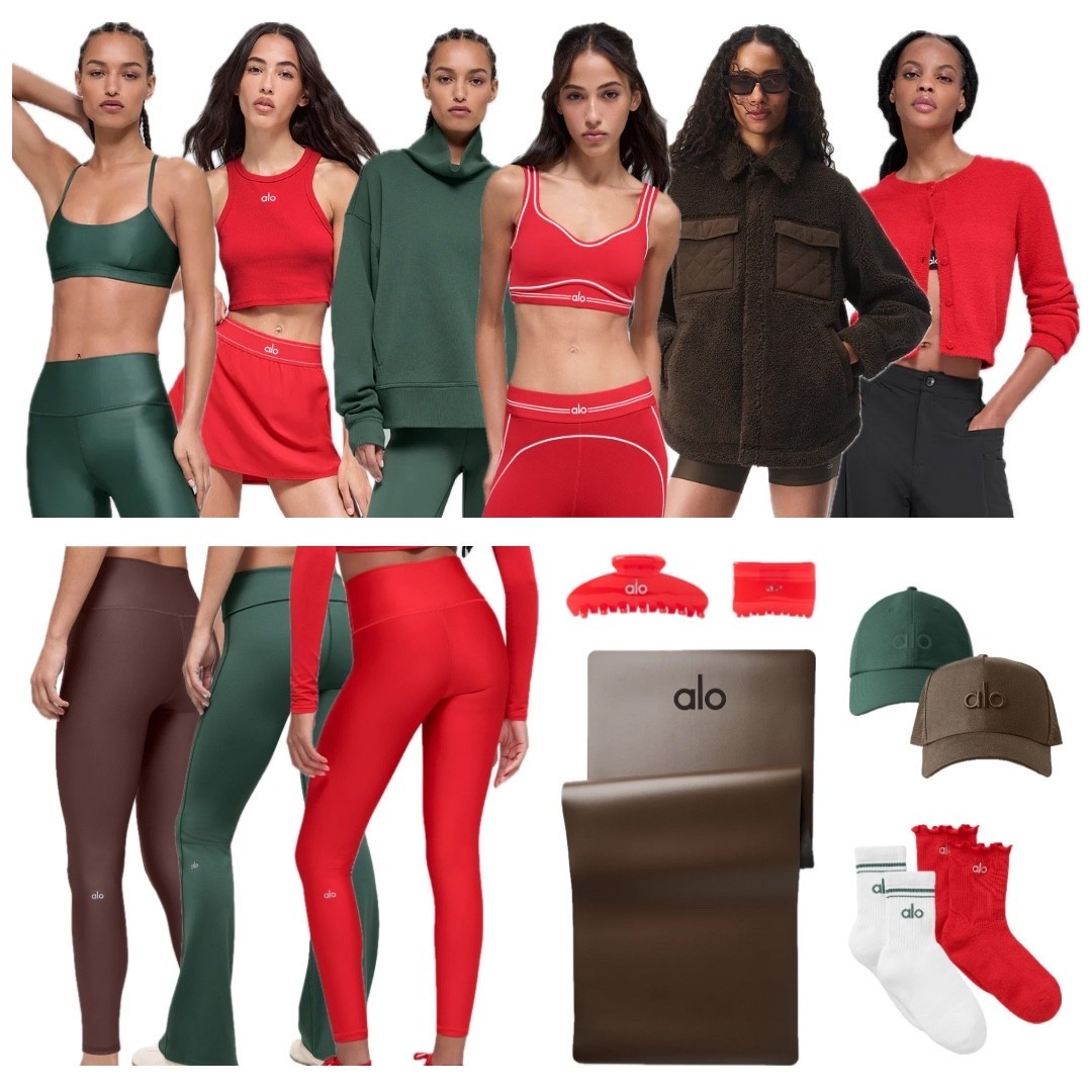 Christmas @ Alo ❤️💚🤎 so many new colors, styles, & gift ideas 🎁 

#LTKHoliday #LTKfitnessgoals #LTKGiftGuide