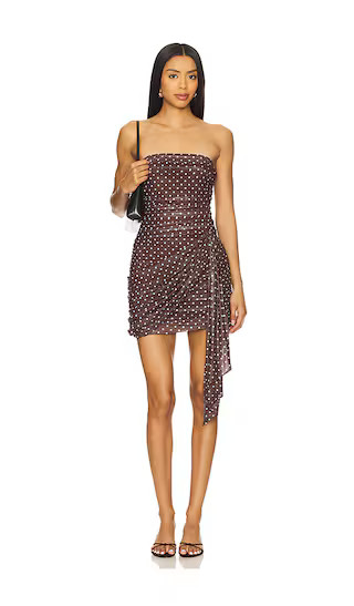 x REVOLVE Anja Dress in Chocolate Brown Polka Dot | Revolve Clothing (Global)
