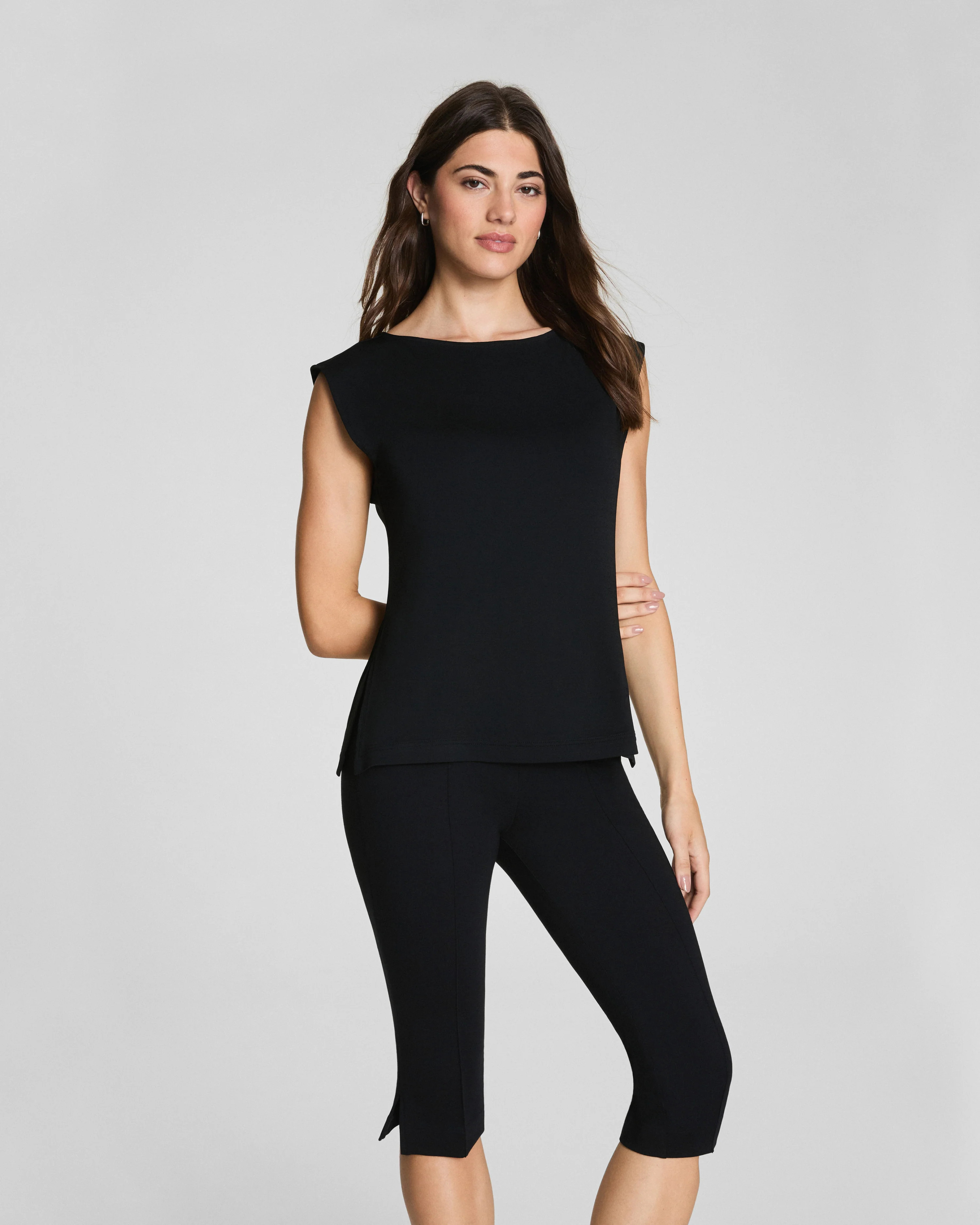 Sleek Jersey High Neck Tee | SPANX | Spanx