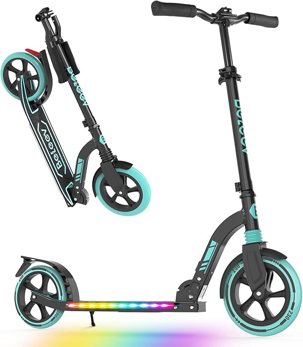 BELEEV V8 Scooters for Kids Ages 6+ with Light-Up Deck, 2 Wheel Folding Scooter for Adults Teens,... | Amazon (US)