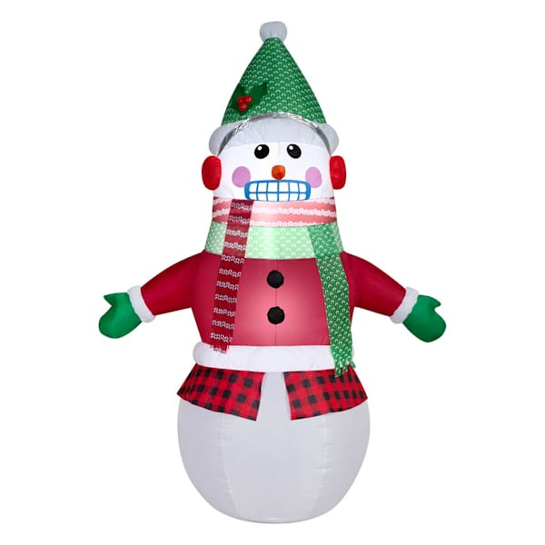 Lighted Shivering Snowman Large Christmas Inflatable, 6.5' | At Home