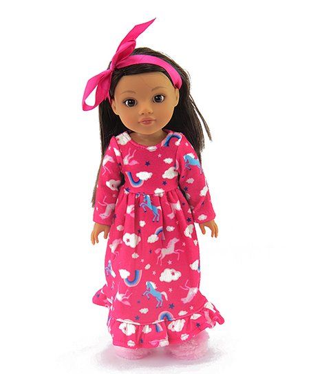 Unicorn Nightgown Outfit for 14.5'' Doll | Zulily