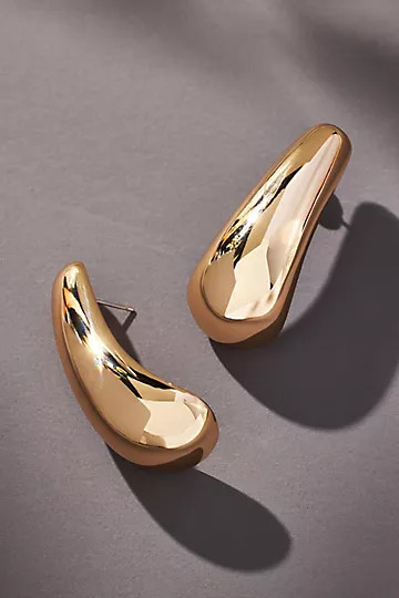 Gold Oval Drop Earrings | Anthropologie (US)