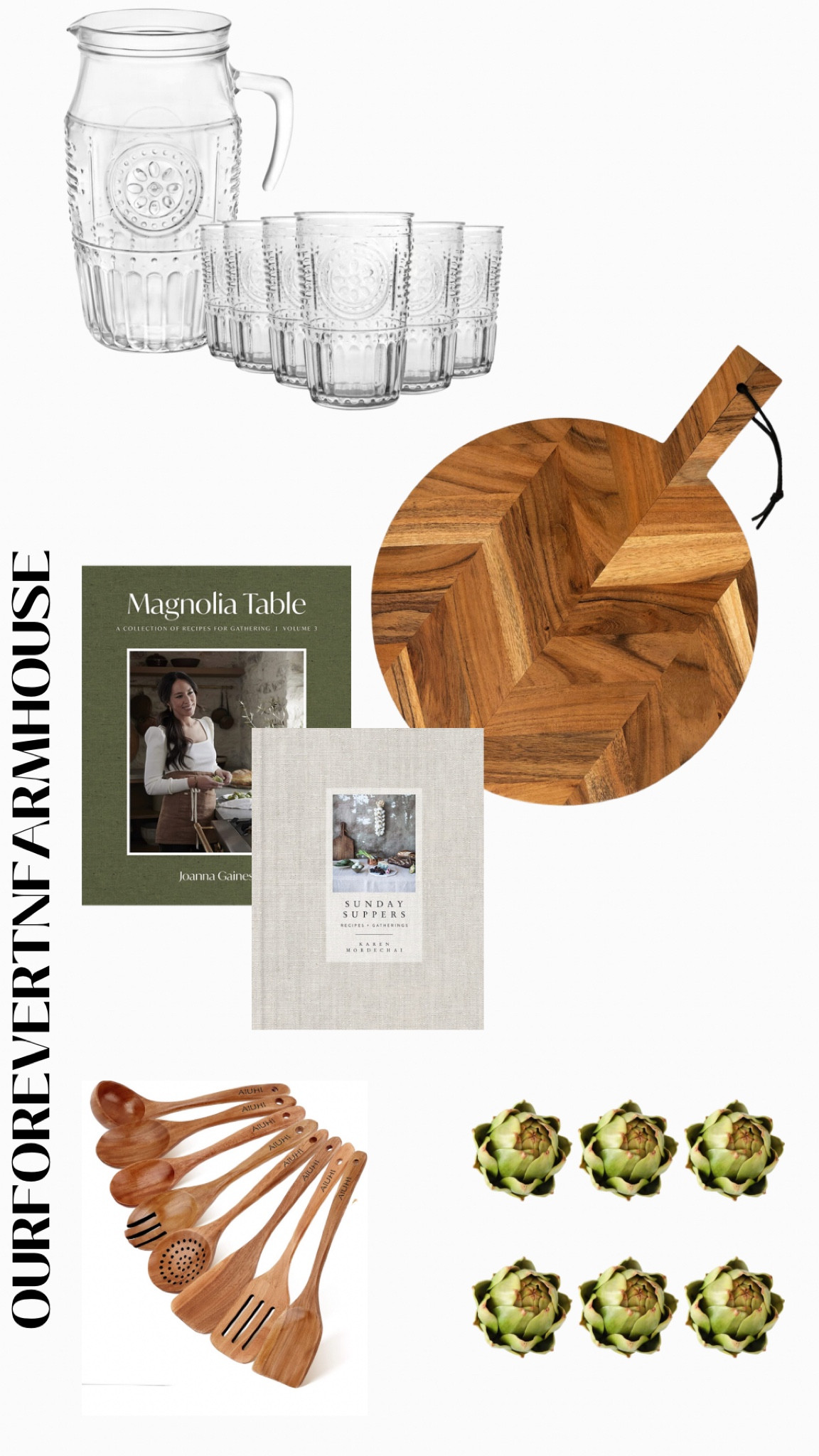 Kitchen decor and accessories.  Cookbooks, cutting boards and the cutest vintage glassware.  

#LTKhome