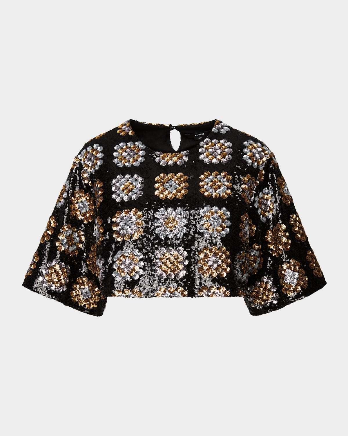 Sequined Stretch Crop Top | Neiman Marcus