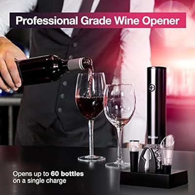 Mueller Electric Wine Opener Set - Rechargeable Batteries and USB Charging Cable - Electric Corks... | Amazon (US)