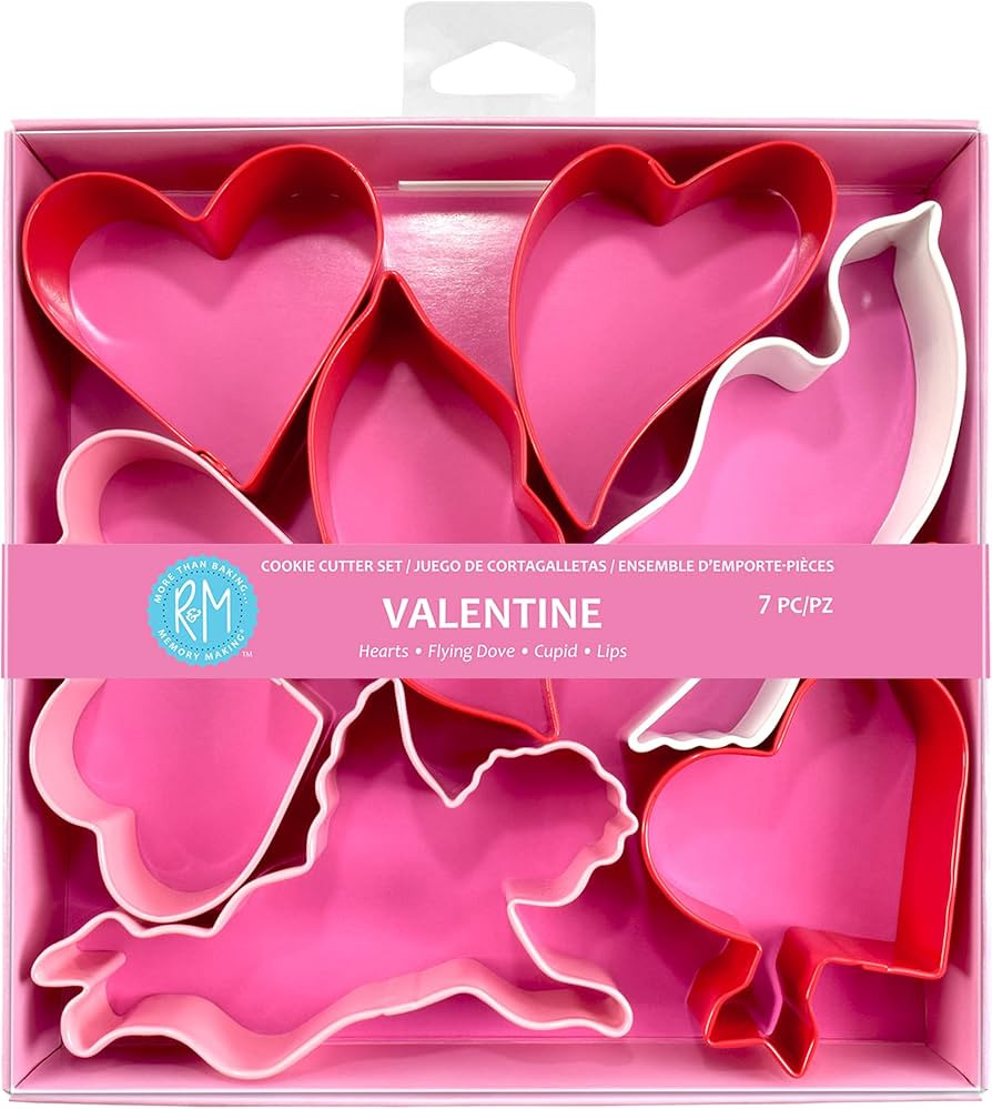 R&M International Valentine Cookie Cutters, Assorted Designs, 7-Piece Set | Amazon (US)