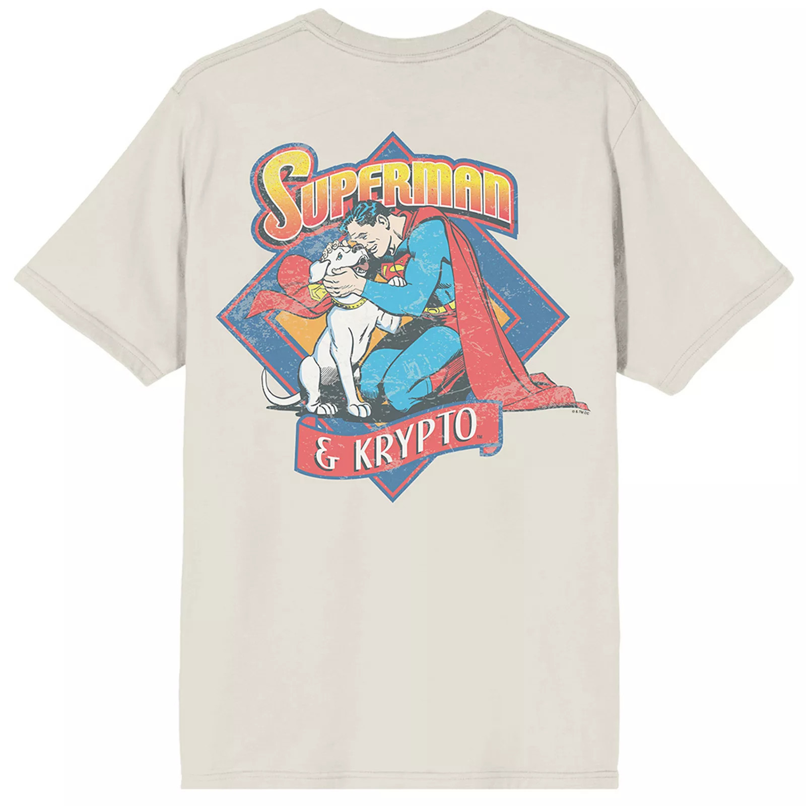 Men's Superman & Krypto Graphic Tee, Size: XXL, Off White | Kohl's
