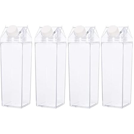TIPSY UMBRELLA Clear Milk Carton Water Bottle - BPA Free Child Friendly - Environmentally Reusable – | Amazon (US)