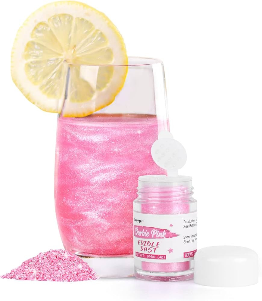 Sujoygar Pink Edible Glitter for Cocktails Drinks Cakes, 4g Food Grade, Luster Dust Edible for Fo... | Amazon (US)