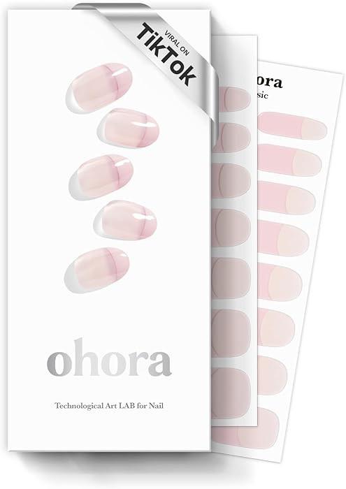 ohora Semi Cured Gel Nail Strips (N Romantic French) - Pink, French, Works with Any UV/LED Lamps,... | Amazon (US)