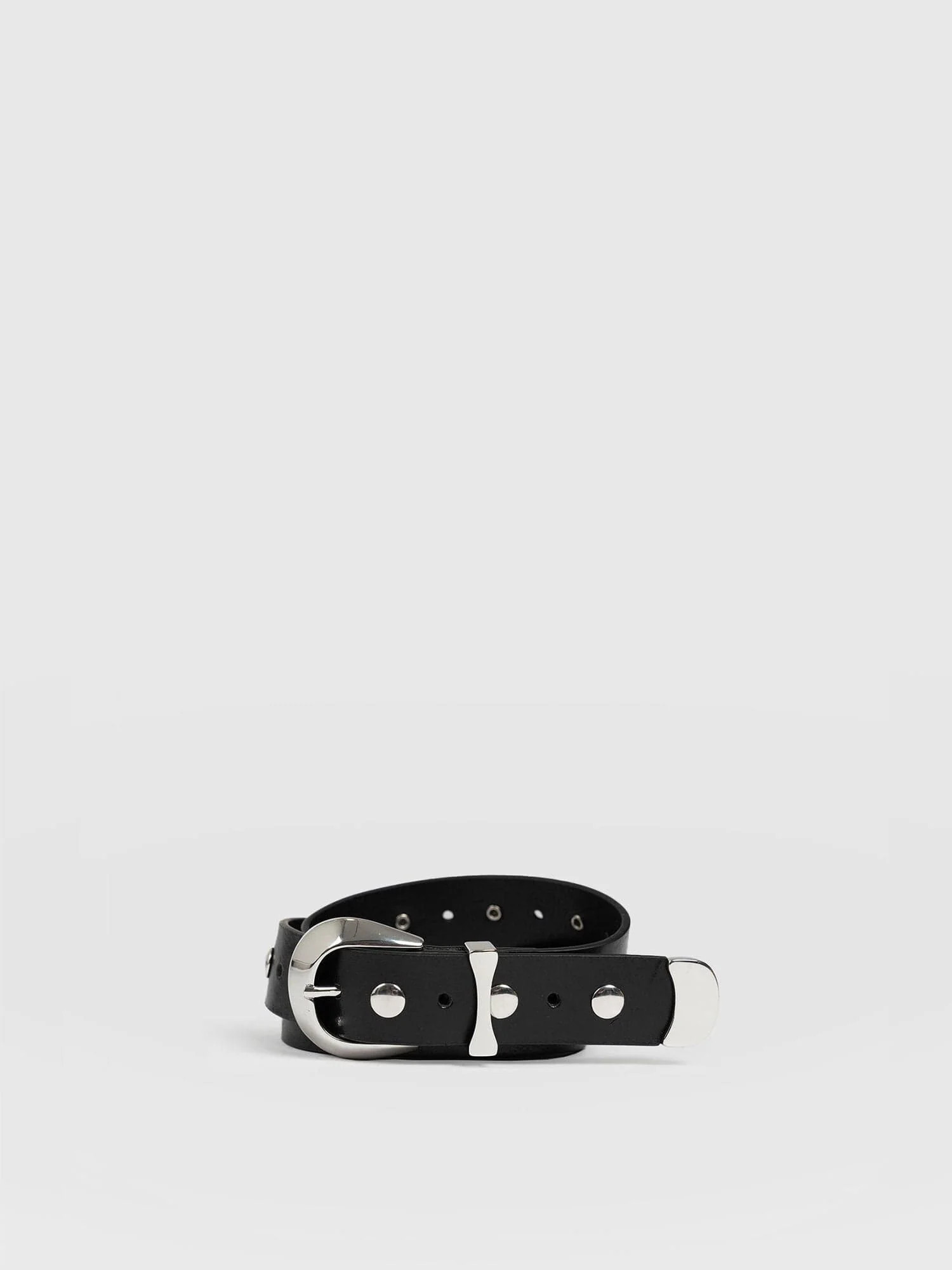 Roxie Studded Belt - Black | Saint + Sofia