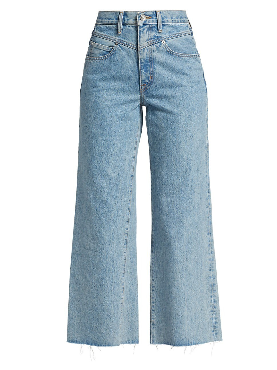 Grace High-Rise Stretch Wide Crop Jeans | Saks Fifth Avenue