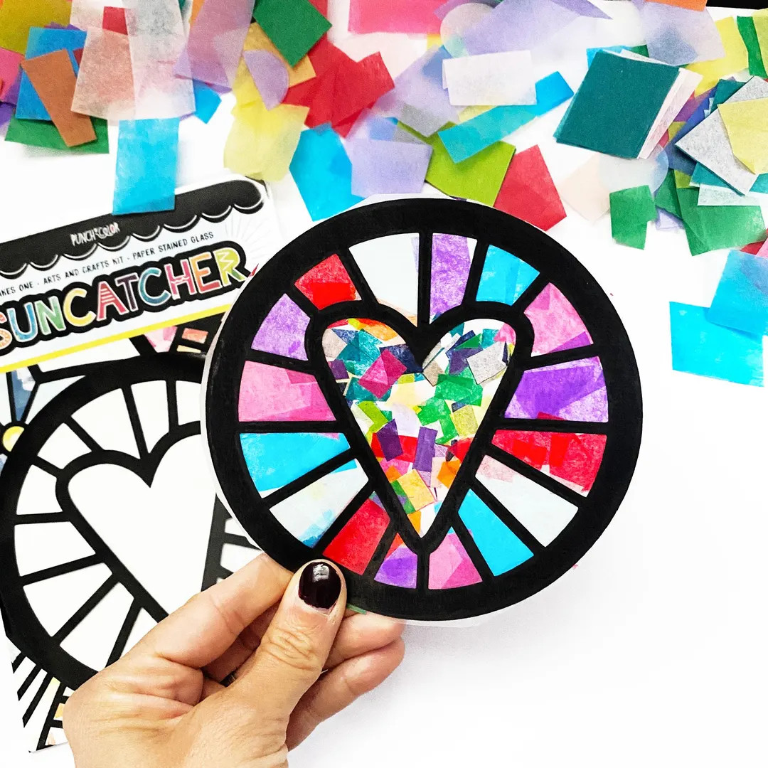 Heart Sunctcher Craft Kit, Valentine's Day Party Activity for Kids, Preschool Classroom Valentine... | Etsy (US)