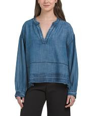 Top V-neck Long Sleeve Henley | TJ Maxx