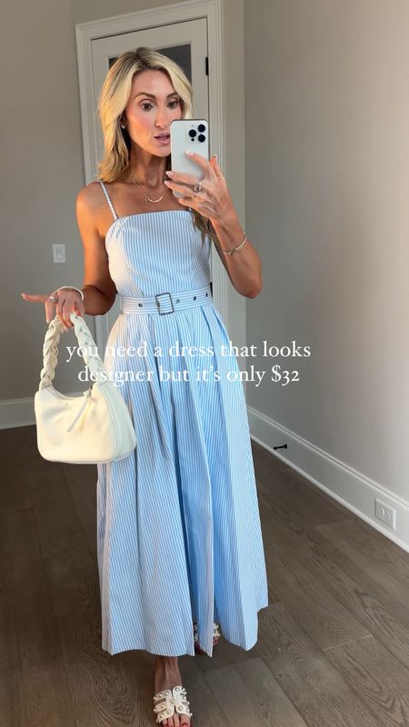 Best selling dress on sale for $32 today! Can wear this all summer long! So classy and chic. Im size 0 bc my chest is smaller.

#LTKSaleAlert #LTKFindsUnder50 #LTKVideo