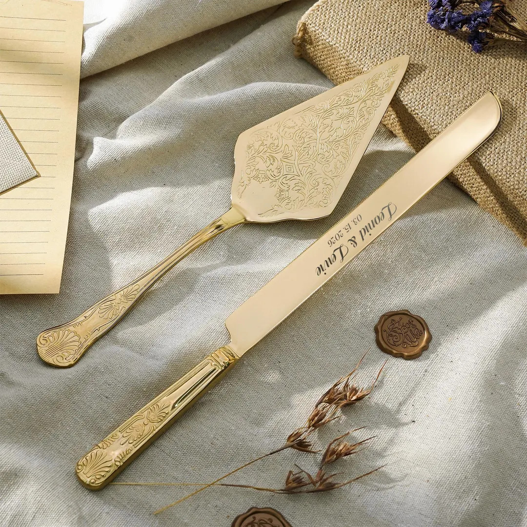 Custom Wedding Cake Serving Set, Personalized Wedding Cake Cutting Set,wedding Cake Knife, Matrim... | Etsy (US)