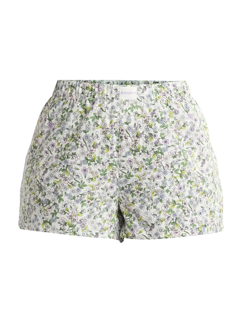 Joyspun Women's Woven Pajama Boxer Shorts, 3'' Inseam, Sizes XS-3X | Walmart (US)