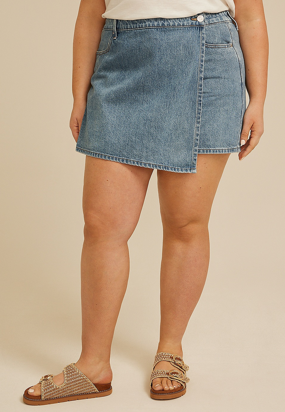 Plus Size m jeans by maurices™ High Rise 6in Skort | Maurices