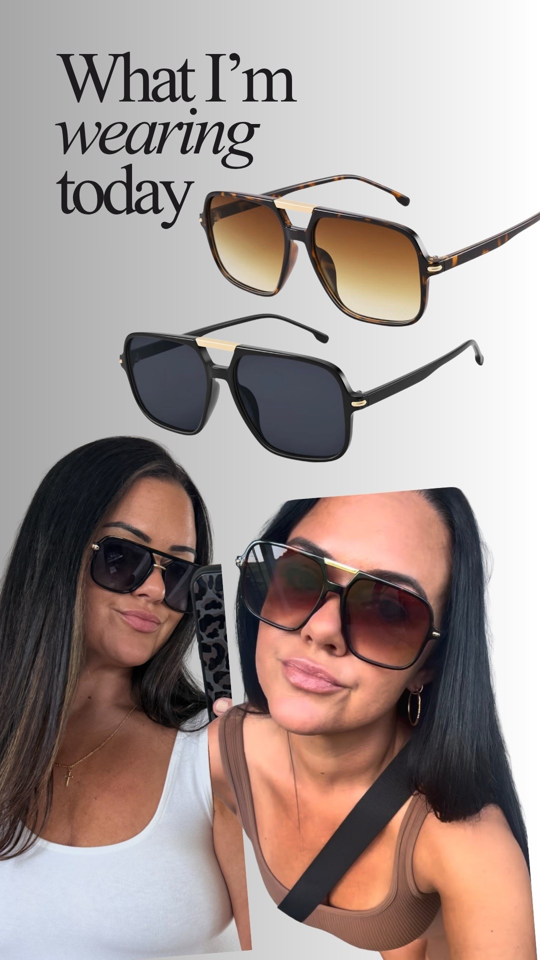 Amazon sunglasses that look WAY more expensive than they are 🖤😎 These SOJOS oversized sunglasses have been on repeat lately — I have them in black + tortoise because obviously one wasn’t enough. 😂 The perfect everyday sunnies for errands, travel, vacation, pool days or just making a basic outfit look instantly put together.

Amazon fashion finds | SOJOS sunglasses | Amazon sunglasses | oversized sunglasses | women’s sunglasses | designer inspired sunglasses | affordable sunglasses | black sunglasses | tortoise sunglasses | square sunglasses | trendy sunglasses | Amazon accessories | everyday style | casual outfit accessories | vacation essentials | summer accessories | fall fashion accessories | Amazon finds for women

#AmazonFinds #AmazonFashion #AmazonSunglasses #SOJOS #LTKFinds #LTKFashion #AmazonMustHaves #AffordableFashion #SunglassesStyle #DesignerInspired #AmazonAccessories #JennyLynnsStyle

#LTKootd #LTKSaleAlert #LTKU
