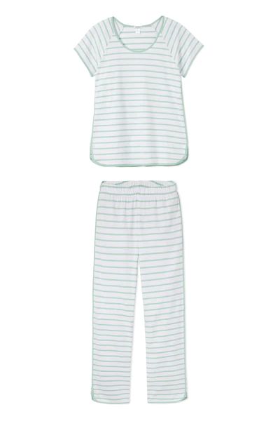 Pima Short-Long Set in Spring Green | LAKE Pajamas