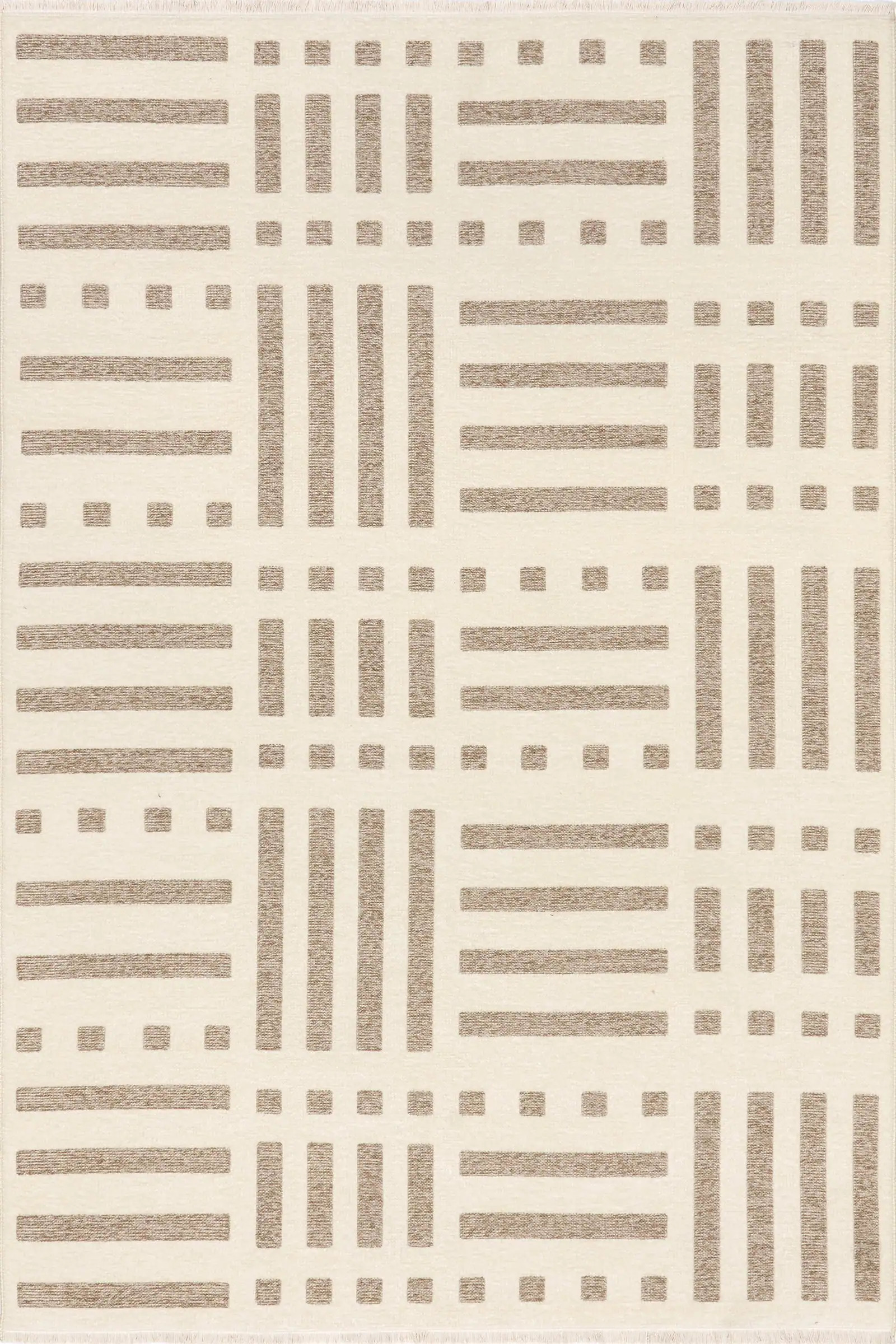 Color: BeigeSalma Geometric Reversible Washable Rug | Beige Beige swatchShape: RectangleRectangle... | Rugs USA